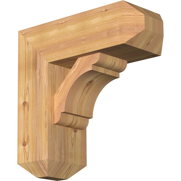 Ekena Millwork Olympic Craftsman Smooth Bracket w/ Offset Brace, Western Red Cedar, 7 1/2"W x 20"D x 20"H BKT0806X20X20OLY04SWR - main